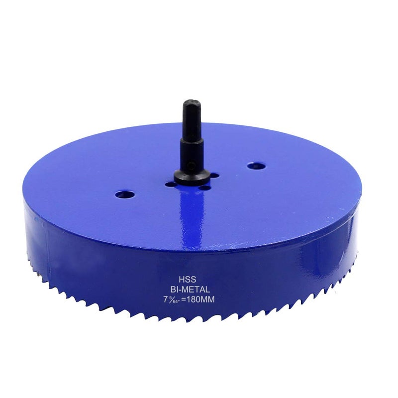 Luomorgo 7.1 inch 180mm Hole Saw  1 1/4 inch Cutting Depth HSS Bi-Metal Hole Cutter with Hex Shank Drill Bit Adapter for Wood Cornhole Boards Plastic Drywall Fiberboard - Image 5